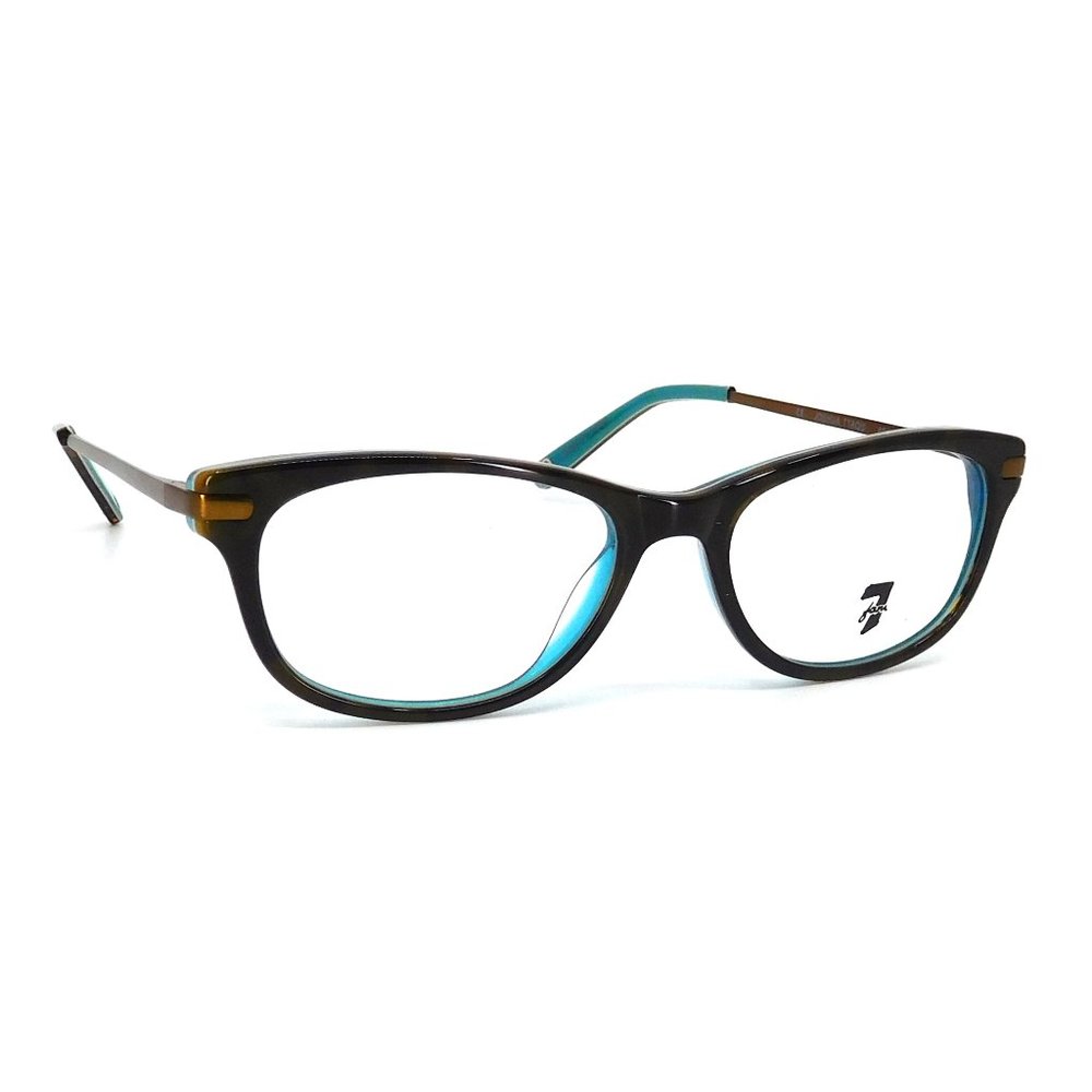 7 FOR ALL MANKIND “Joshua” Brown & Teal Eyeglasses